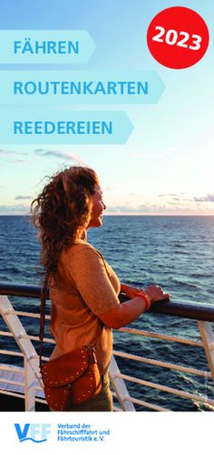 Broschüre „Fähren, Routenkarten, Reedereien“ - Stressfrei und sicher reisen – 220 Fährideen für einen perfekten Urlaubsstart