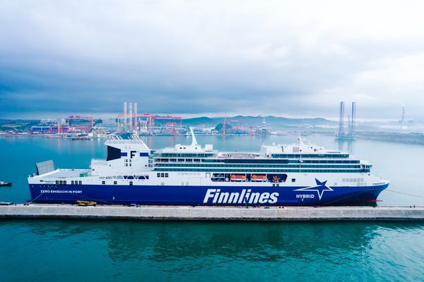 The first hybrid Superstar freight-passenger vessel delivered to Finnlines
